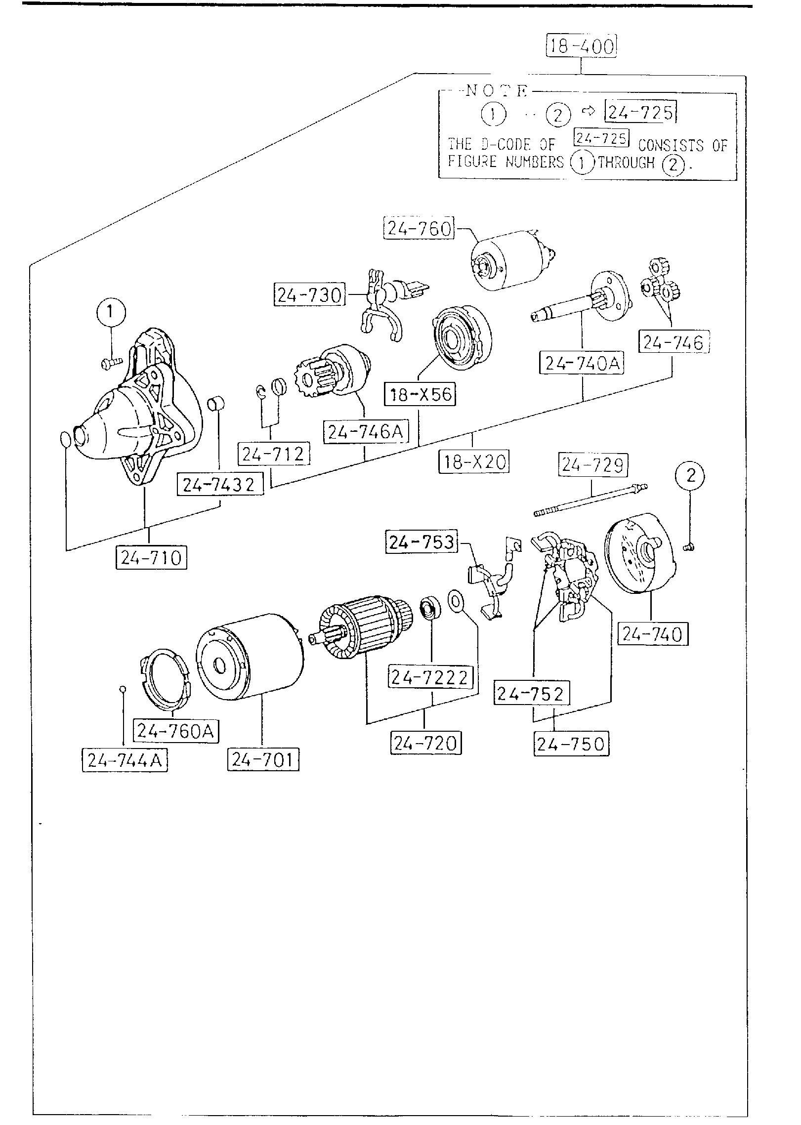 Diagram STARTER for your 1987 Mazda 626   