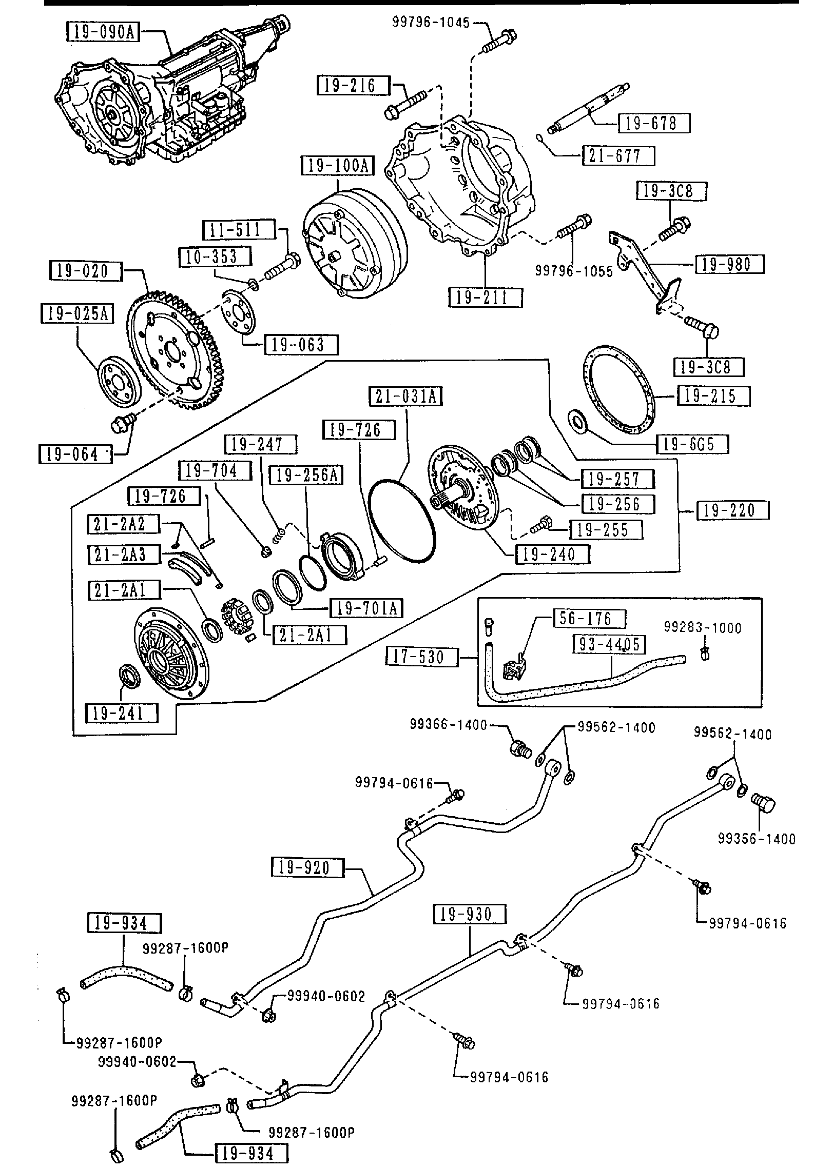 Diagram AUTOMATIC TRANSMISSION TORQUE CONVERTER, OIL PUMP & PIPINGS for your 2006 Mazda RX-8   