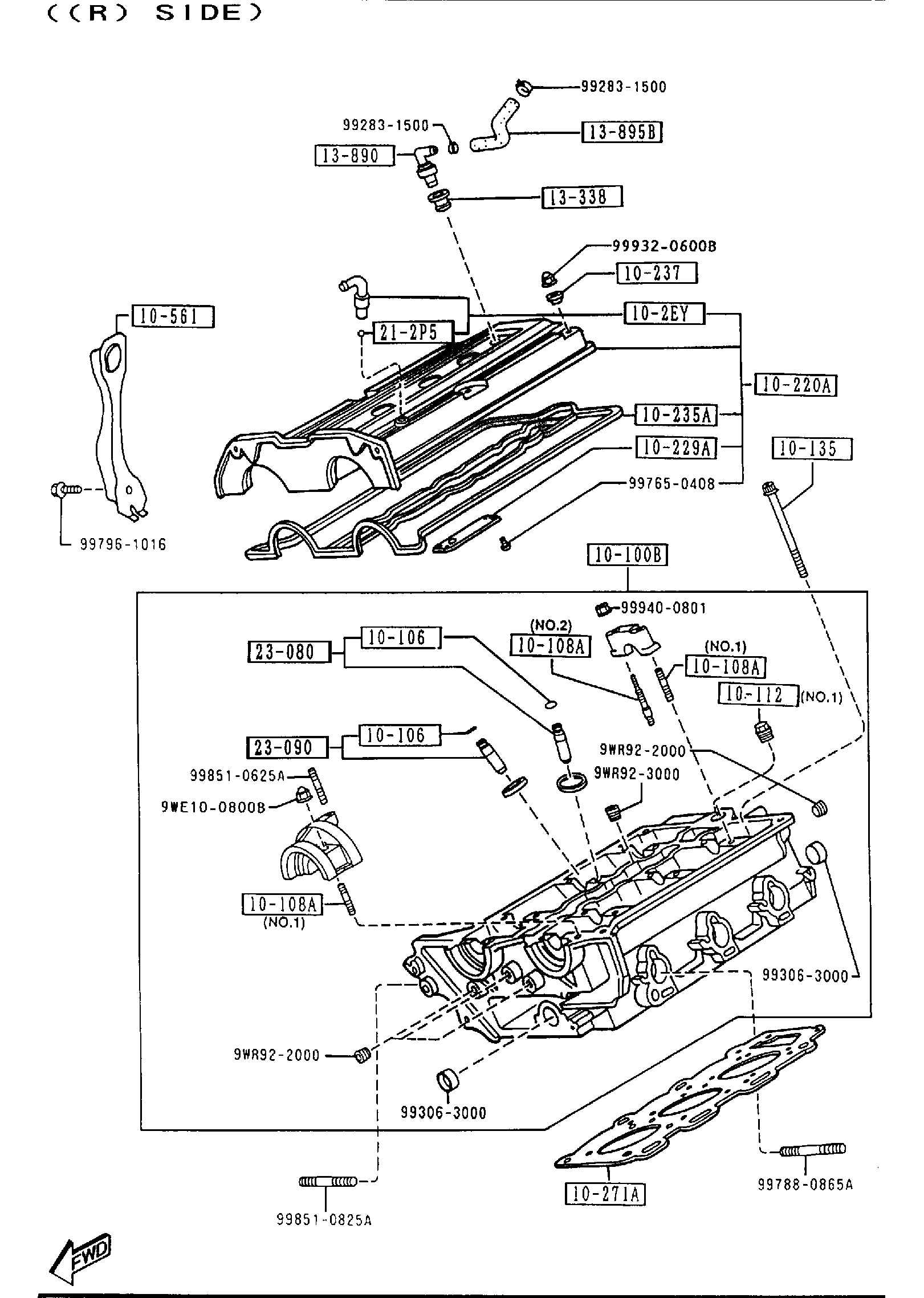Diagram CYLINDER HEAD & COVER for your 2005 Mazda Mazda6 I4 2.3L MT SEDAN SPORT 