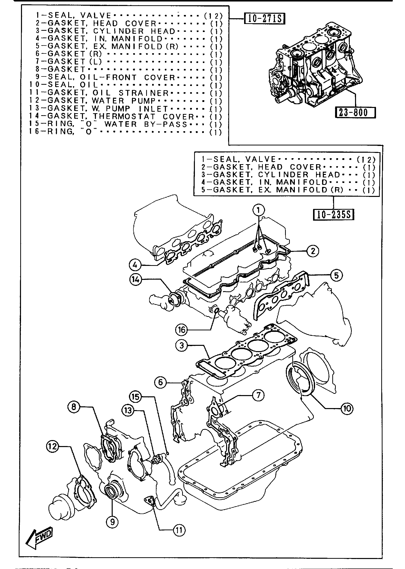 Full size assembly image of ENGINE & GASKET SETS (2600CC) (1/1)