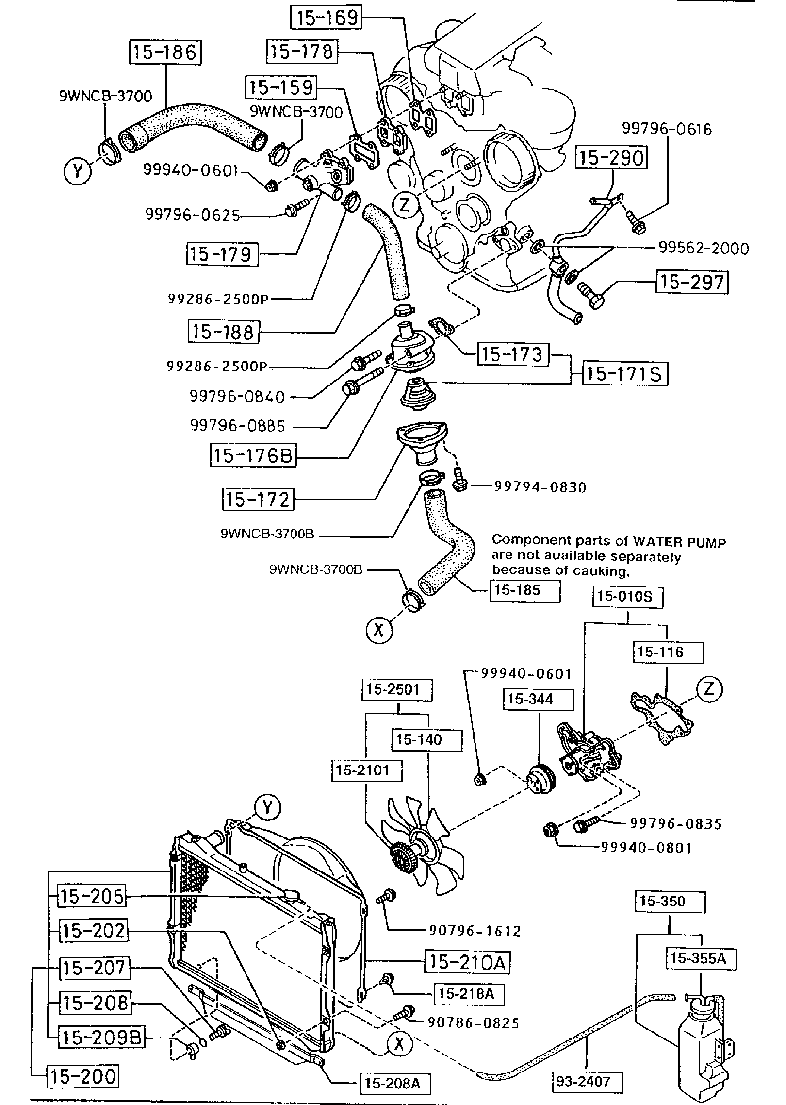 Diagram COOLING SYSTEM (3000CC) for your 2008 Mazda Mazda5   