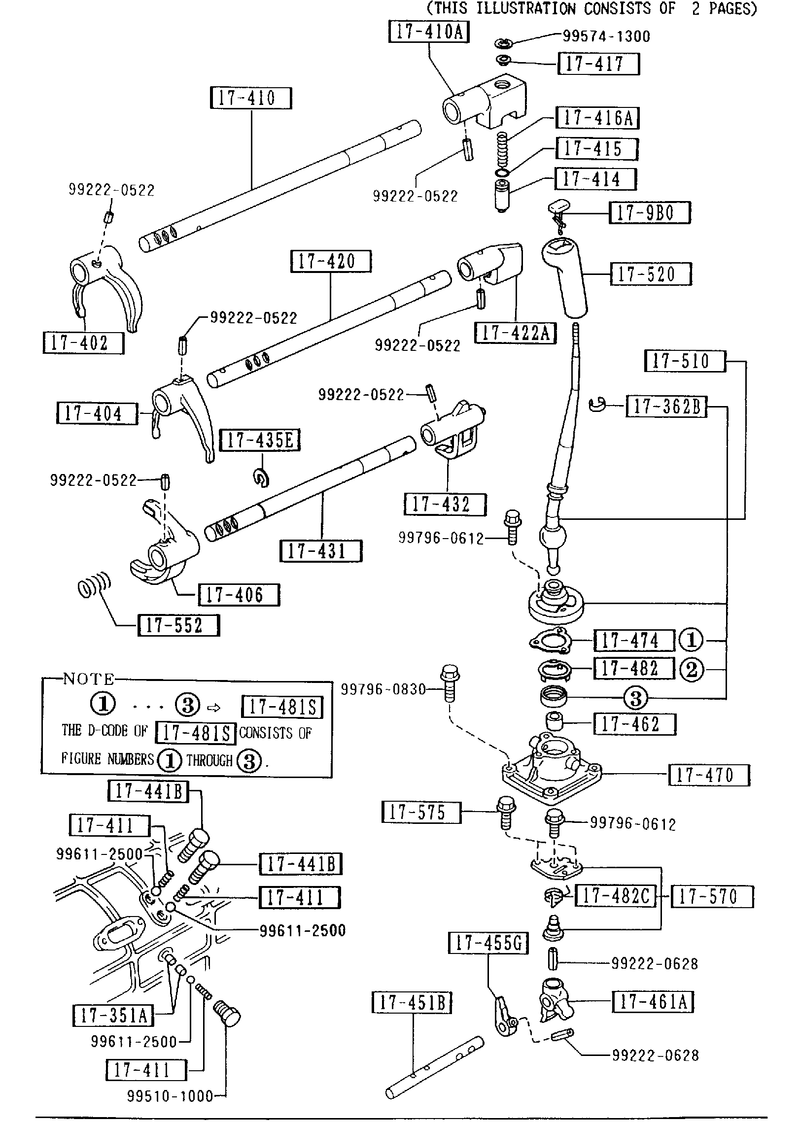 Diagram CHANGE CONTROL SYSTEM (MANUAL TRANSMISSION) (4WD) for your 2004 Mazda B4000   