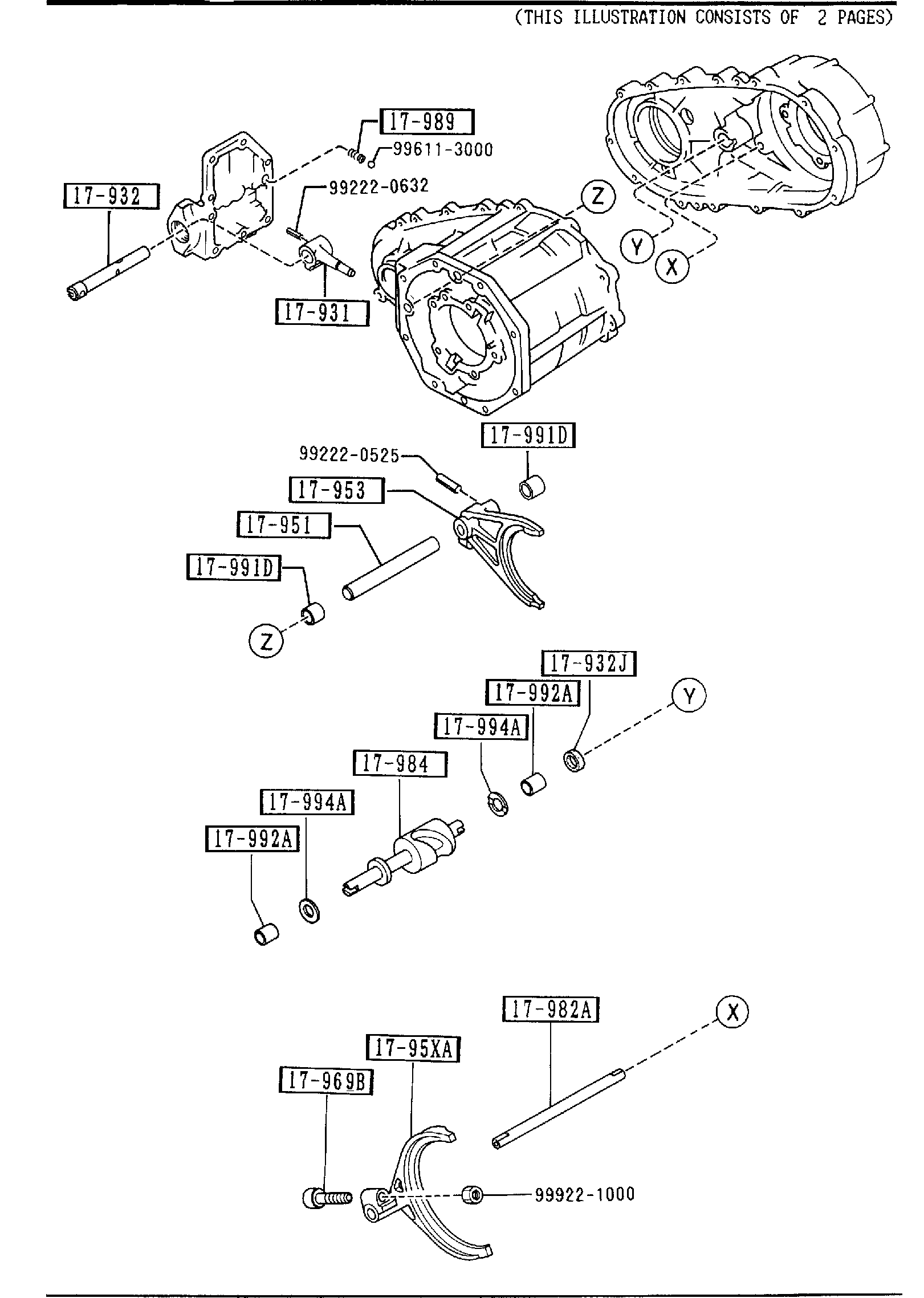 Diagram CHANGE CONTROL SYSTEM (MANUAL TRANSMISSION) (4WD) for your 2004 Mazda B4000   