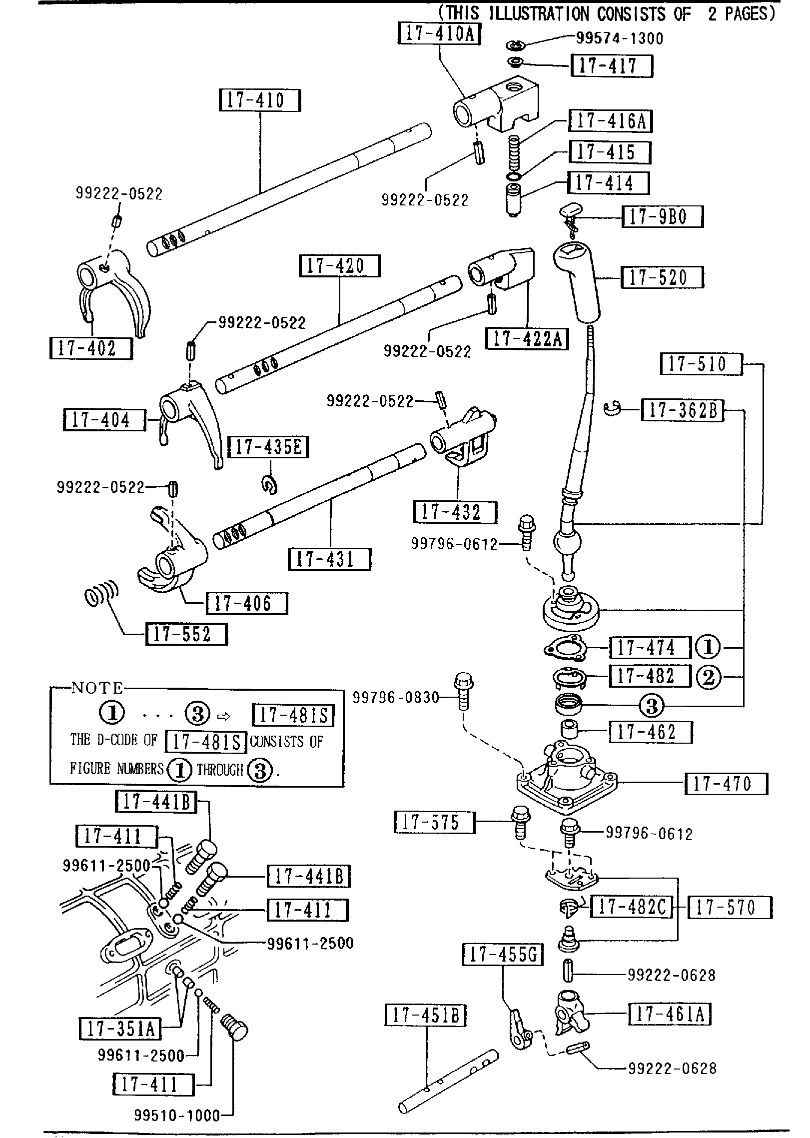 Diagram CHANGE CONTROL SYSTEM (MANUAL TRANSMISSION) (4WD) for your 2004 Mazda B4000   