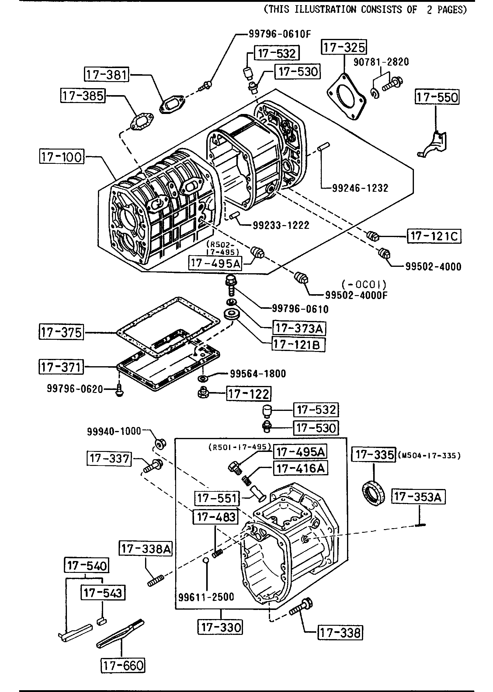 Diagram TRANSMISSION CASE (MANUAL TRANSMISSION) (4WD) for your 2004 Mazda B4000   