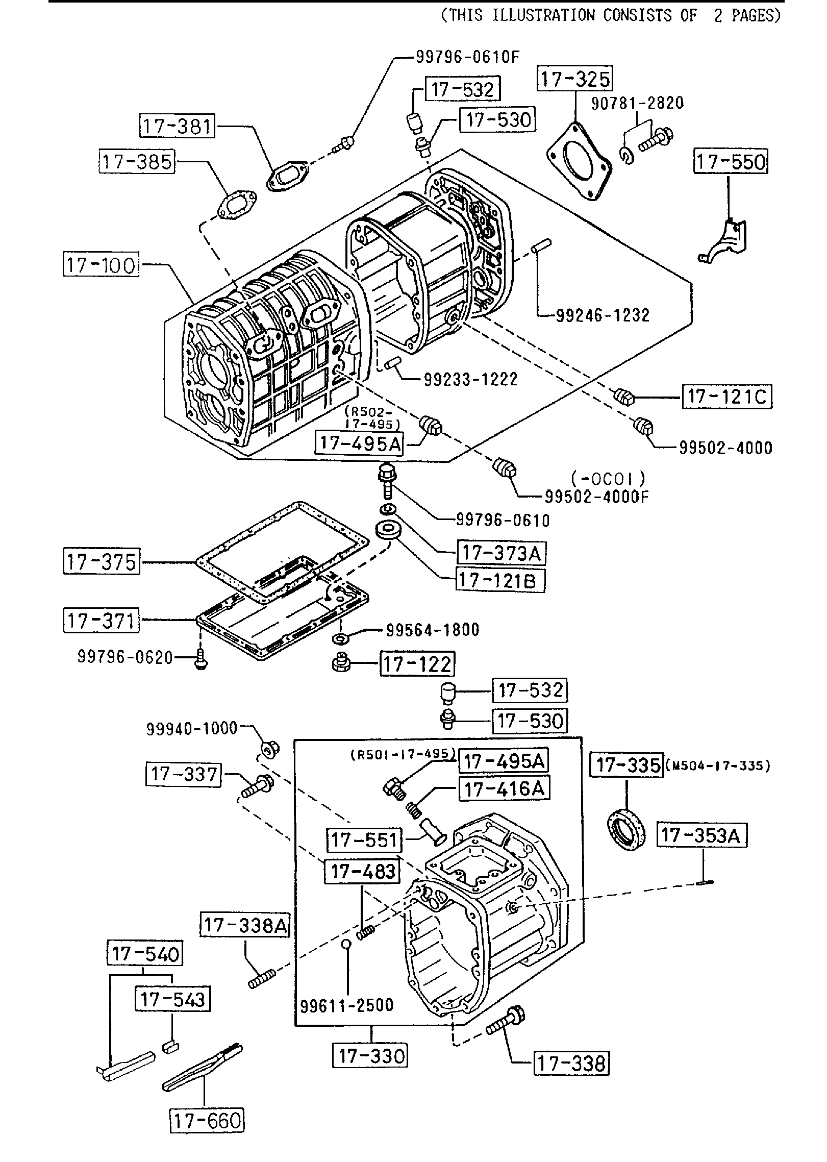 Diagram TRANSMISSION CASE (MANUAL TRANSMISSION) (4WD) for your 2004 Mazda B4000   