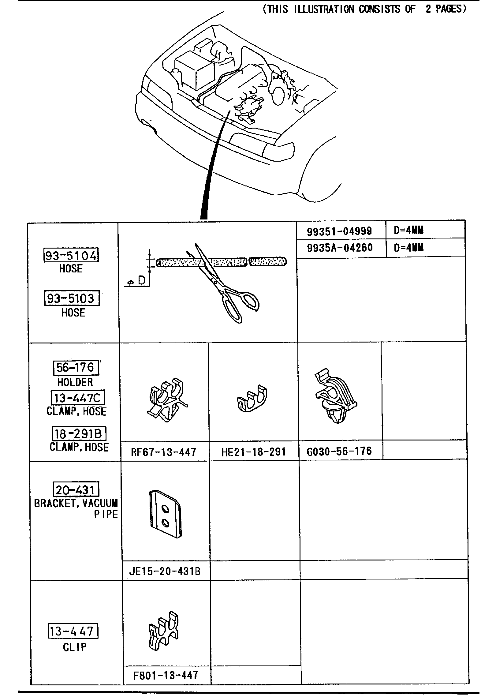 Diagram EMISSION CONTROL SYSTEM (INLET SIDE) (3000CC) for your 2004 Mazda MX-5 Miata   