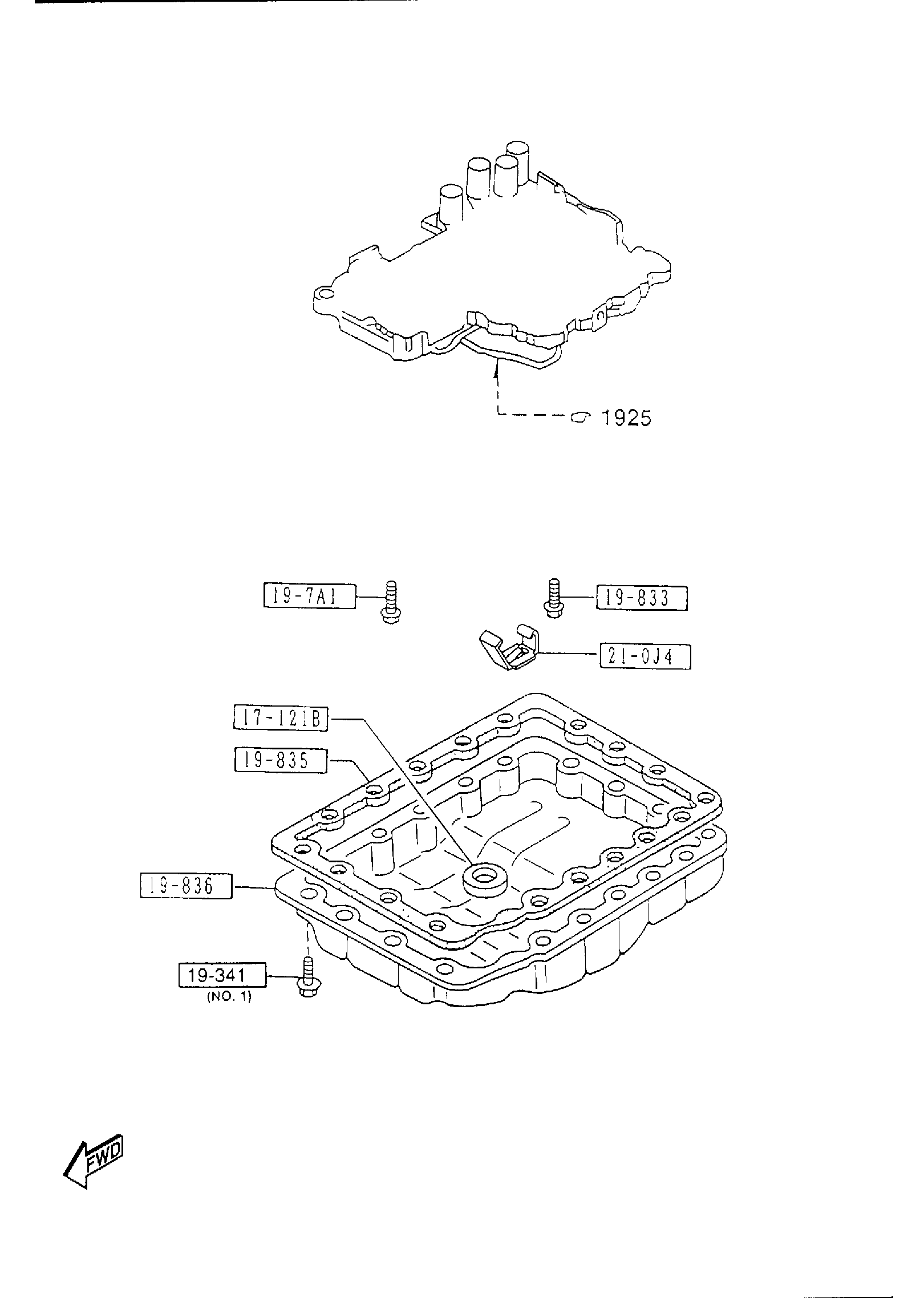 Diagram TRANSMISSION CASE & MAIN CONTROL SYSTEM (AUTOMATIC ; ELECTRONIC CONTROL) (2WD) for your Mazda