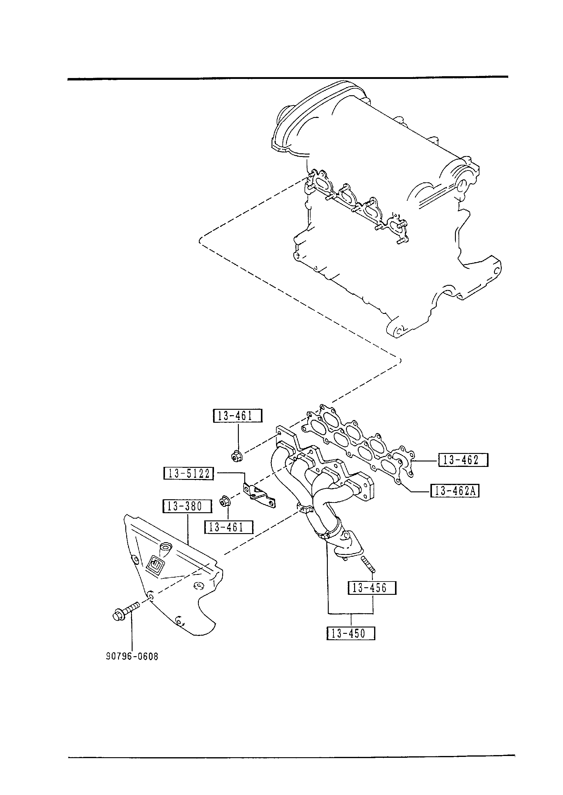 Diagram EXHAUST MANIFOLD for your 2013 Mazda Mazda6   