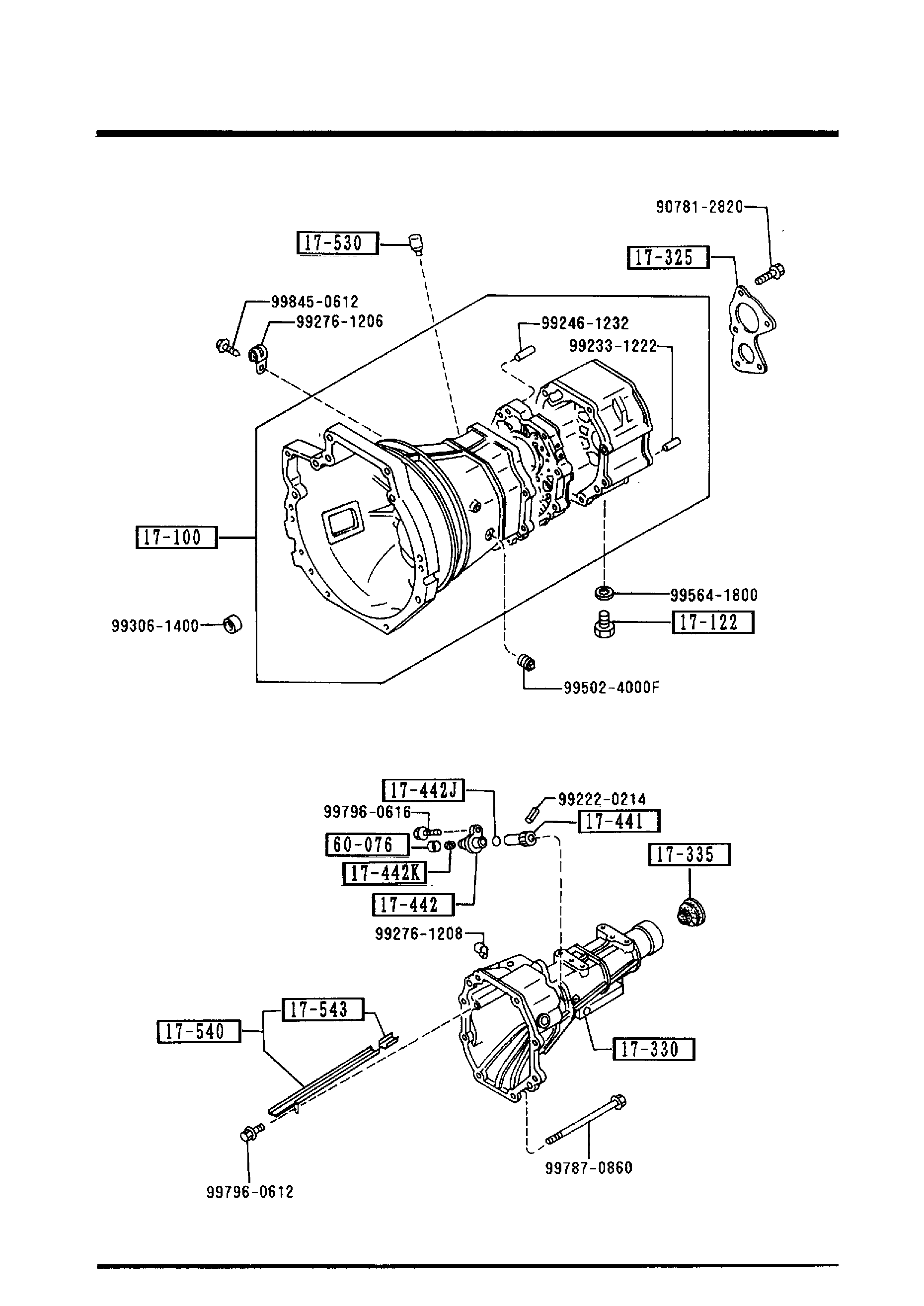 Diagram MANUAL TRANSMISSION CASE for your 1992 Mazda 323 1.6L MT HATCHBACK  