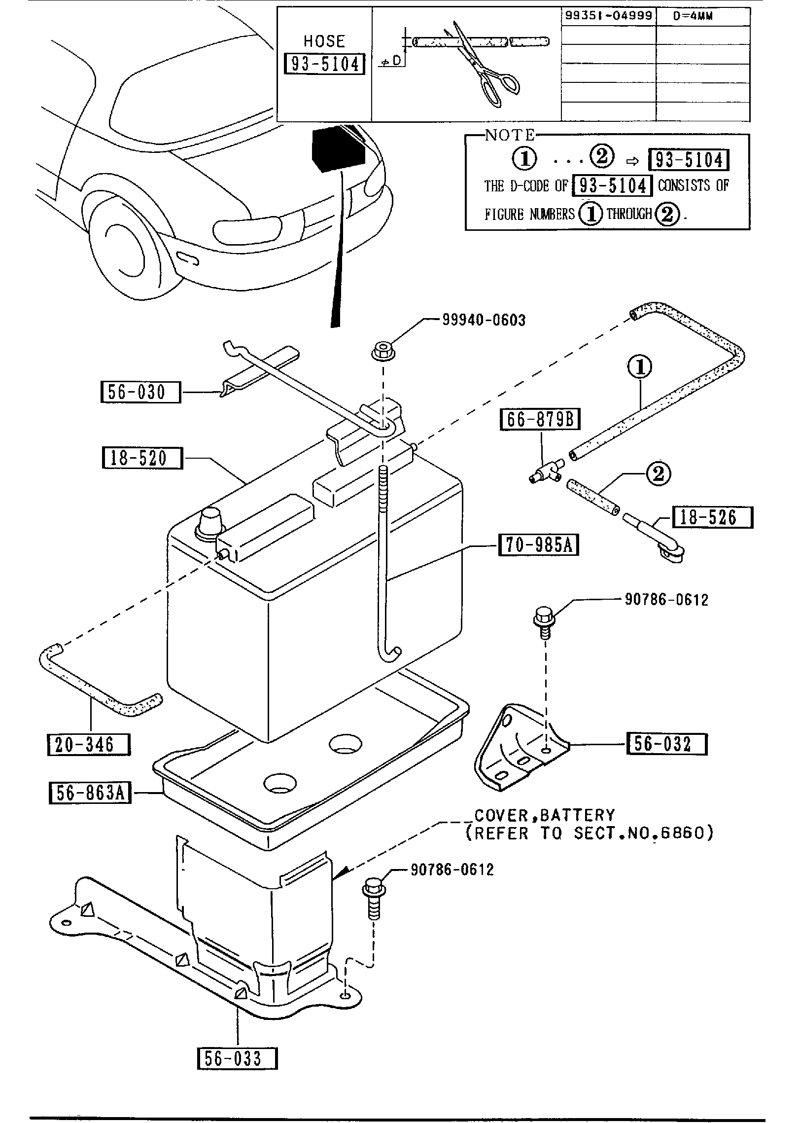 Diagram BATTERY for your Mazda