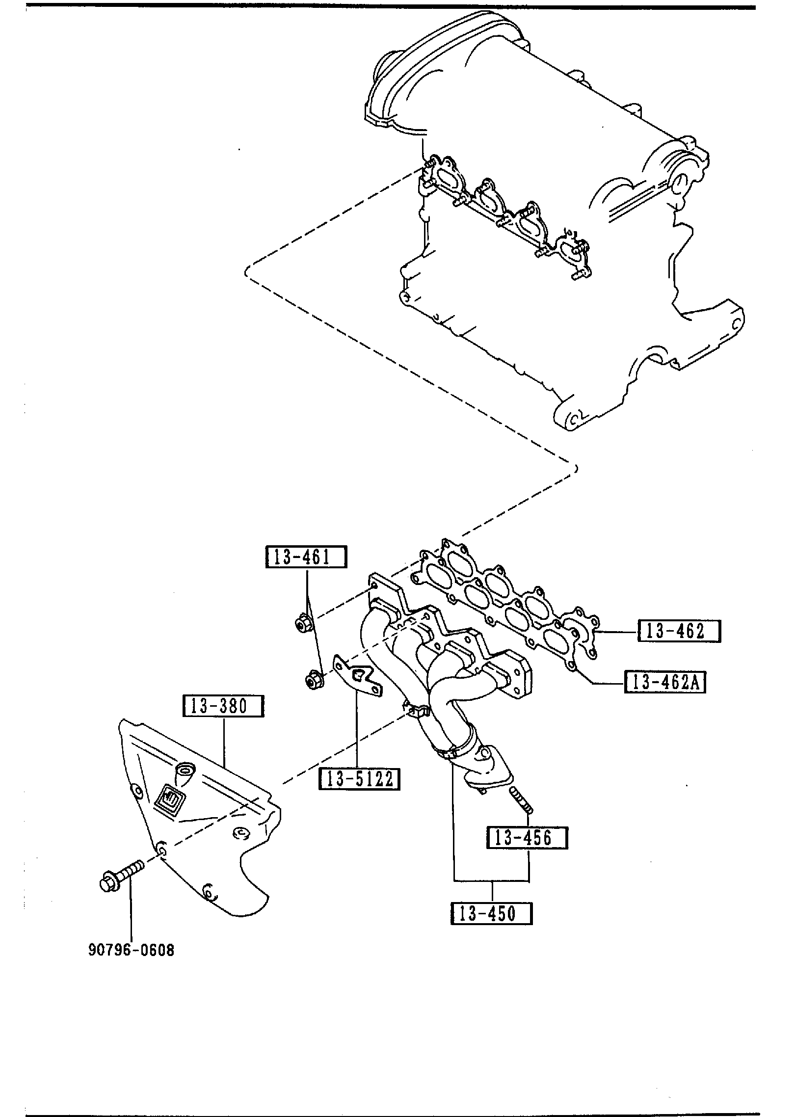 Diagram EXHAUST MANIFOLD for your 2013 Mazda Mazda6   