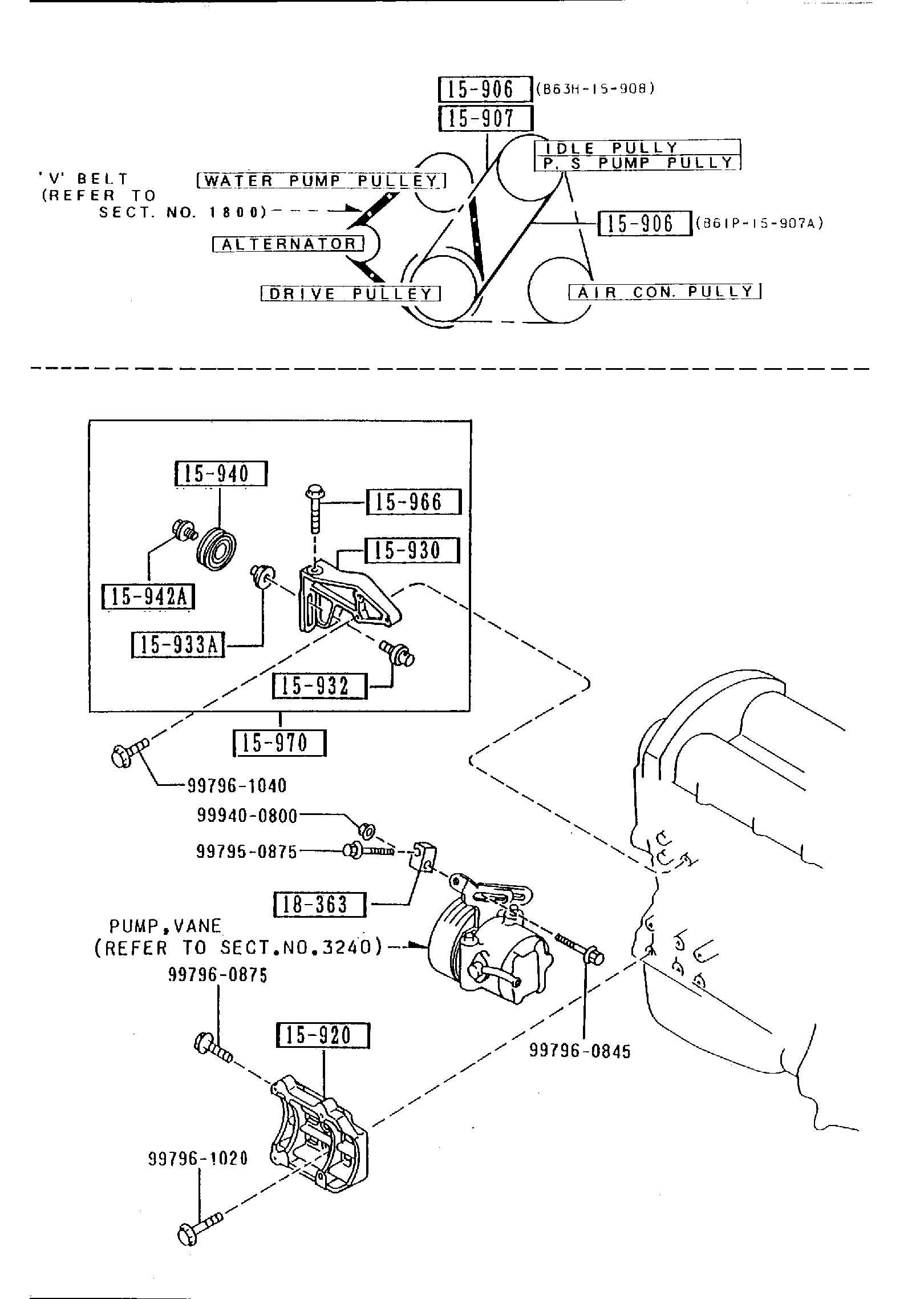 Diagram BRACKET, PULLEY & BELT for your 2012 Mazda Mazda3  HATCHBACK ITR 