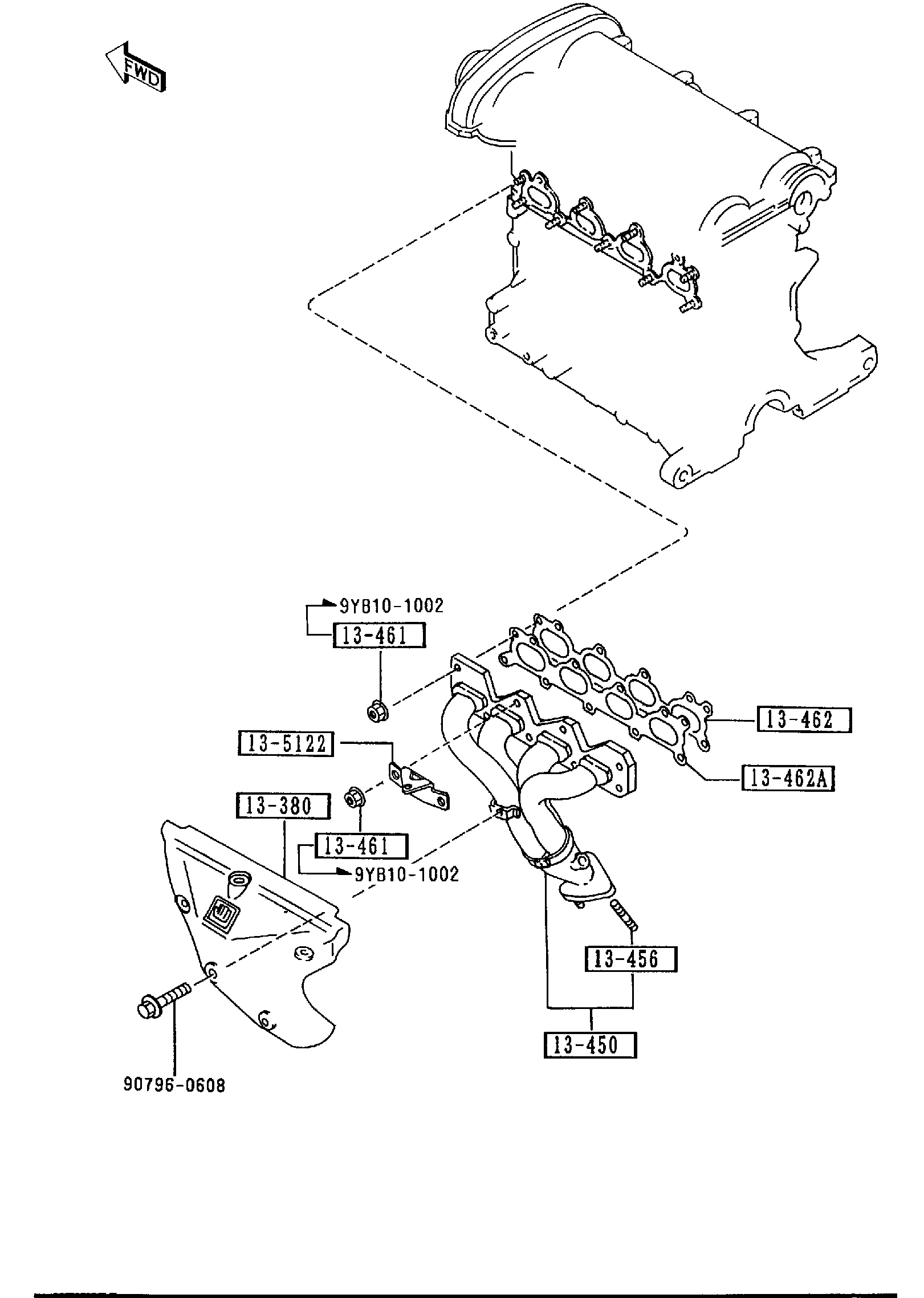 Diagram EXHAUST MANIFOLD for your 2013 Mazda CX-5   