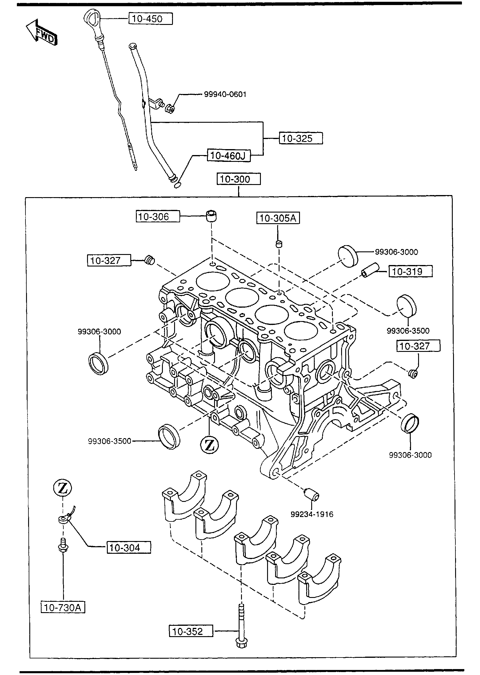 Diagram CYLINDER BLOCK for your 2013 Mazda MX-5 Miata   