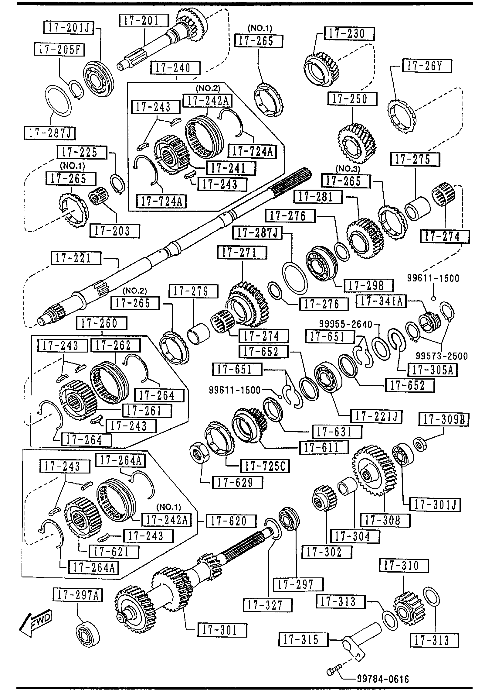 Diagram MANUAL TRANSMISSION GEARS for your 2013 Mazda Mazda6   