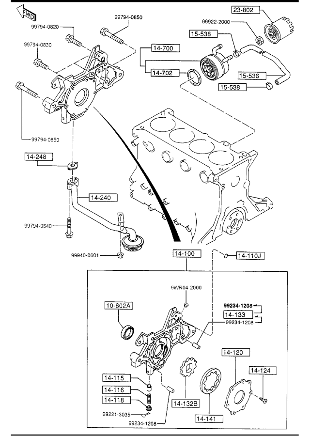 Diagram OIL PUMP & FILTER for your 2020 Mazda CX-5  Signature 