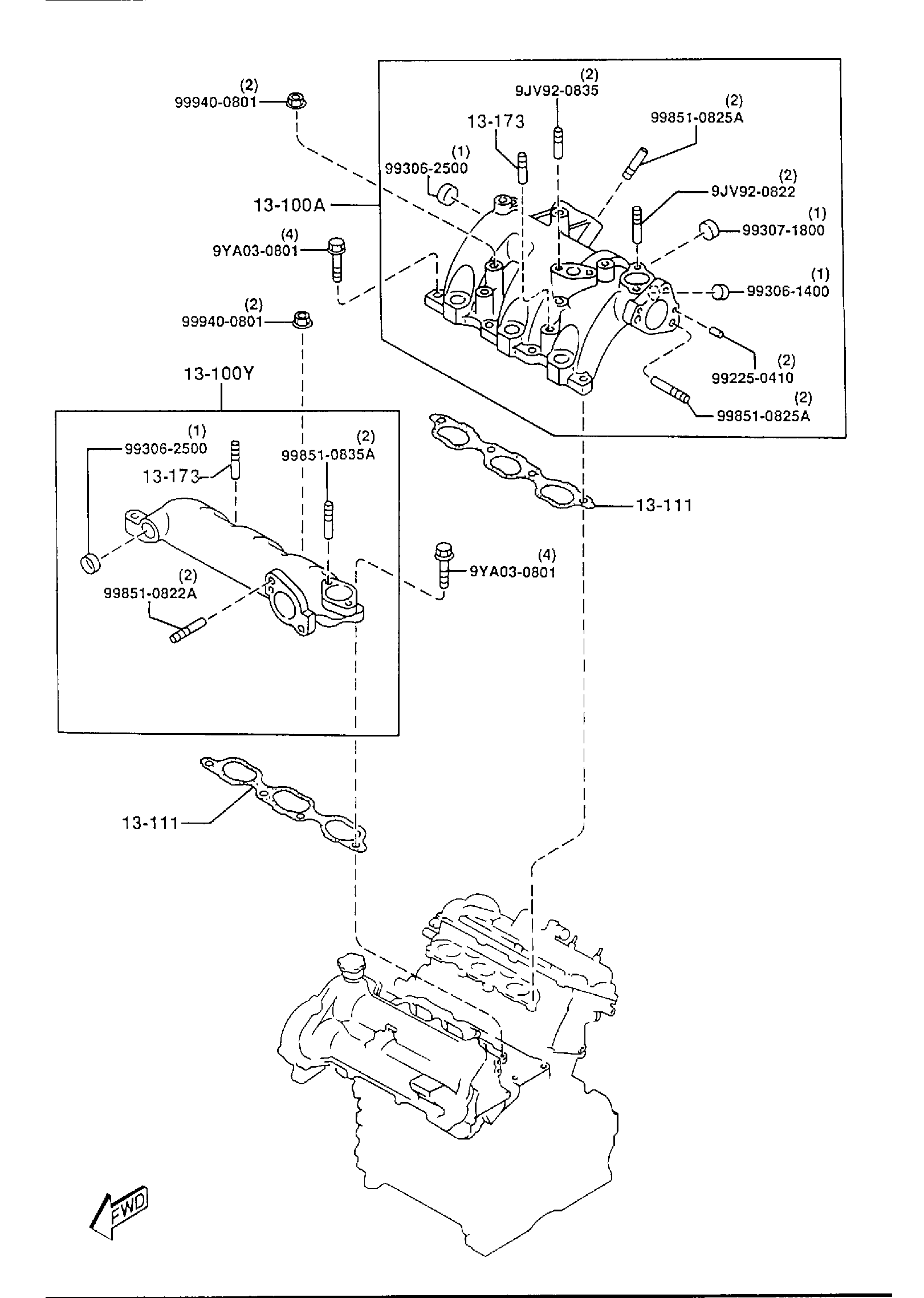 Diagram INLET MANIFOLD (2300CC) for your 2022 Mazda CX-5   