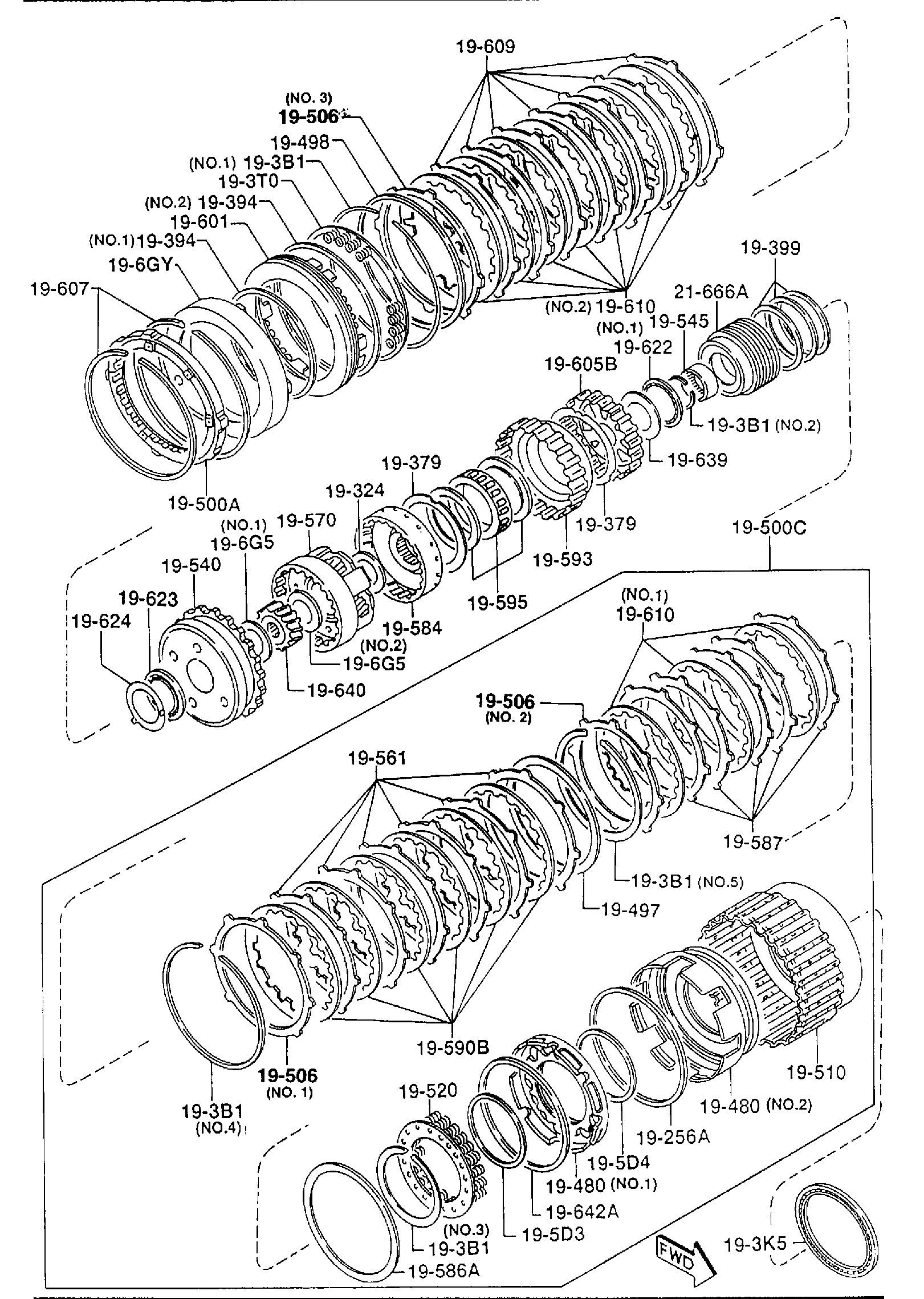 Diagram AUTOMATIC TRANSMISSION GOVERNOR, LOW & REVERSE PISTON (2300CC) for your 2008 Mazda CX-9   