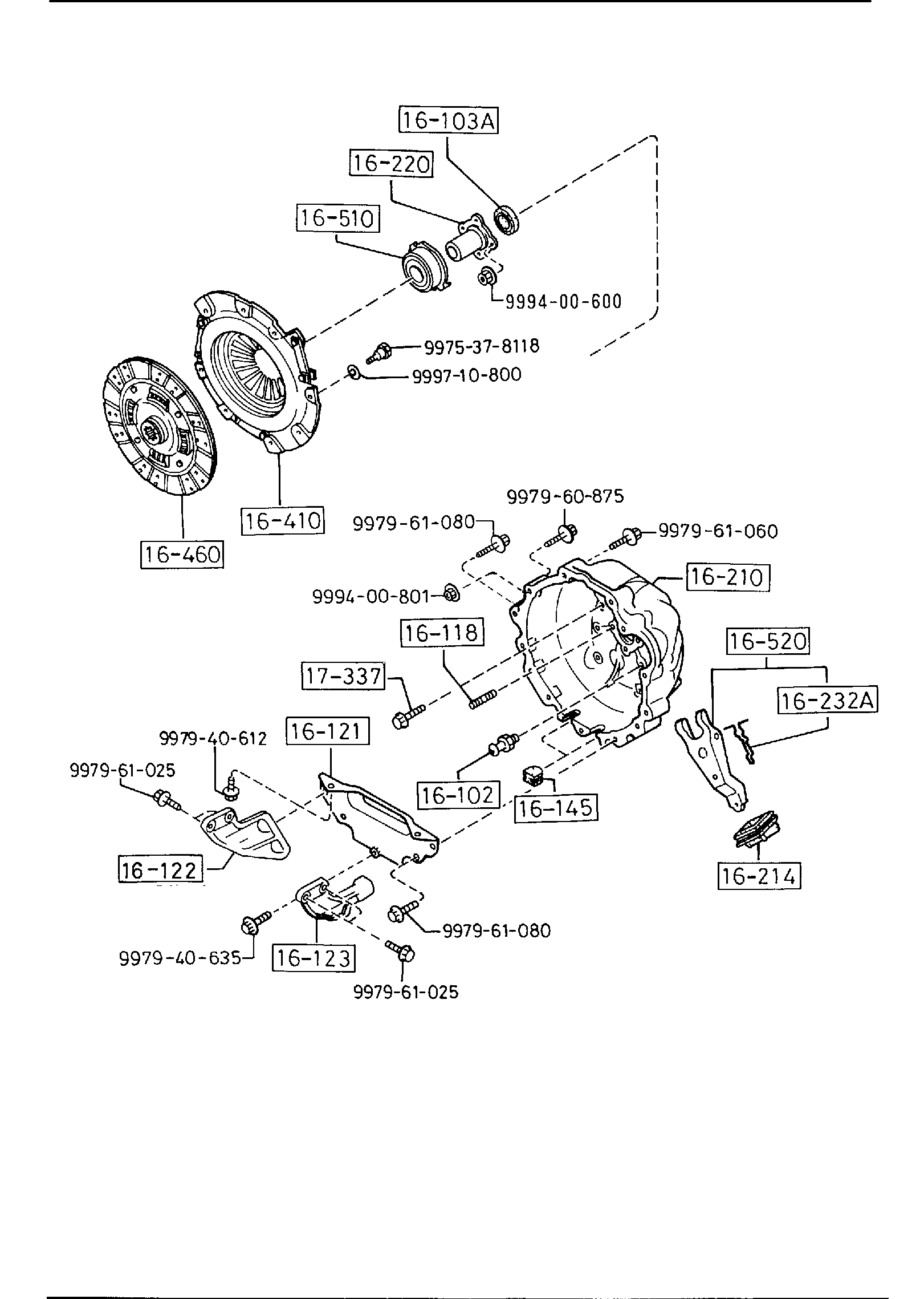 Diagram CLUTCH DISC & COVER (2600CC)('87 & '88 MODELS) for your 2013 Mazda Mazda3   