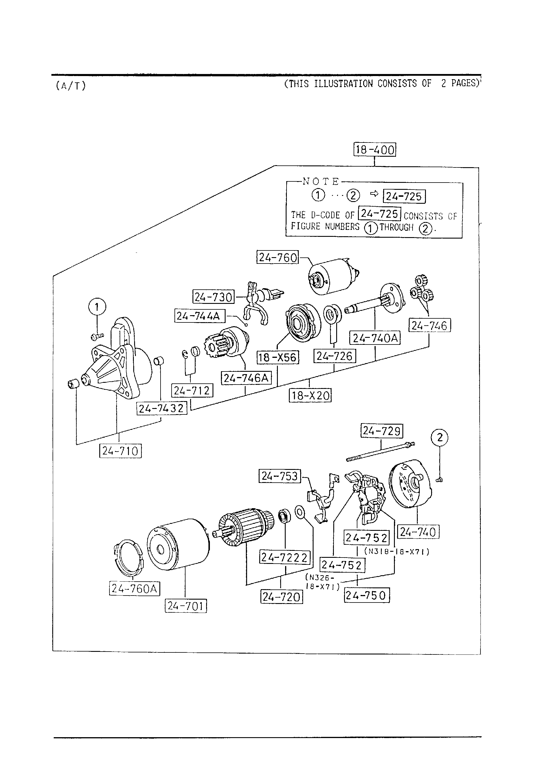Full size assembly image of STARTER (2200CC) (1/2)