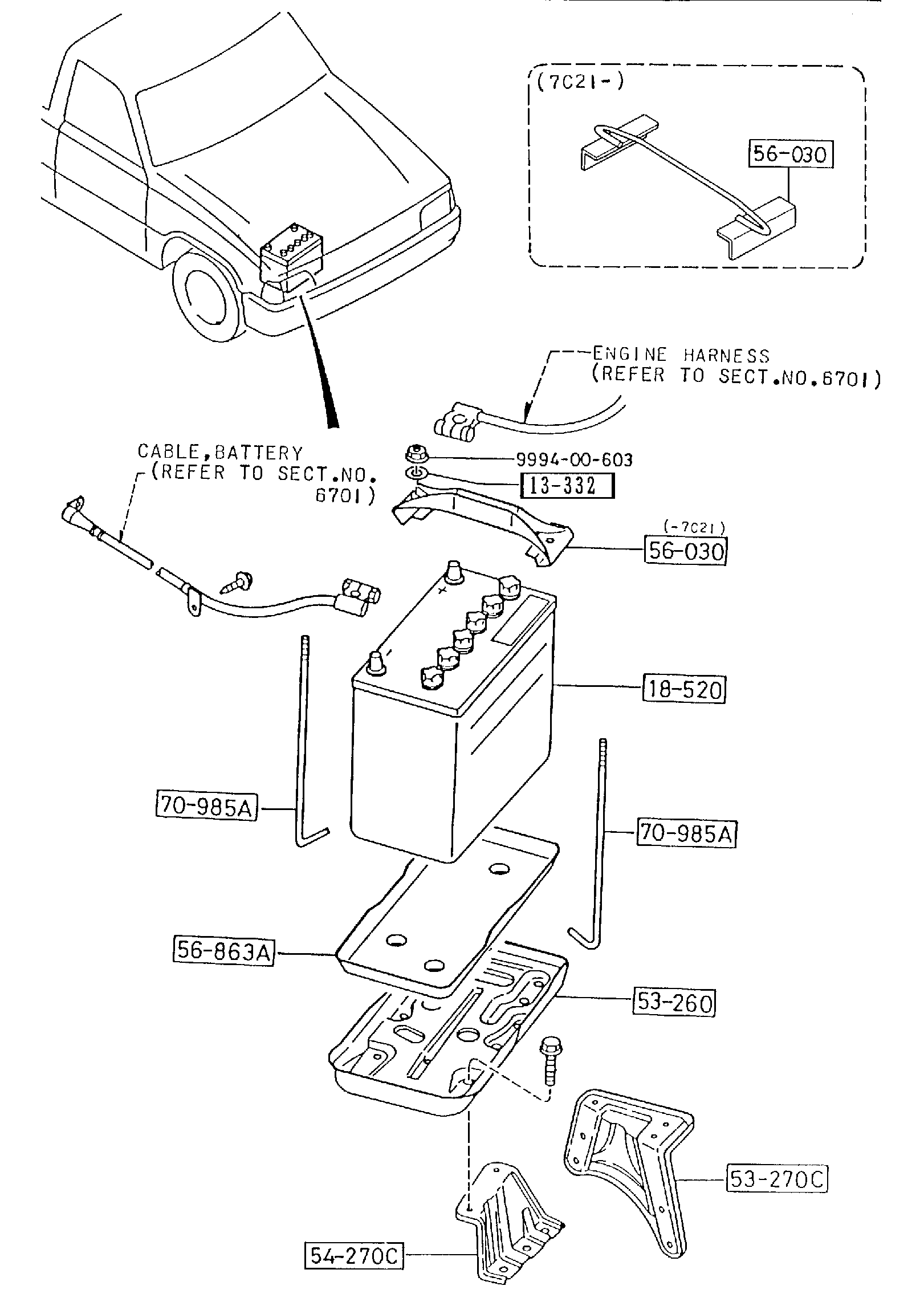 Full size assembly image of BATTERY (2000CC & 2200CC) (1/1)