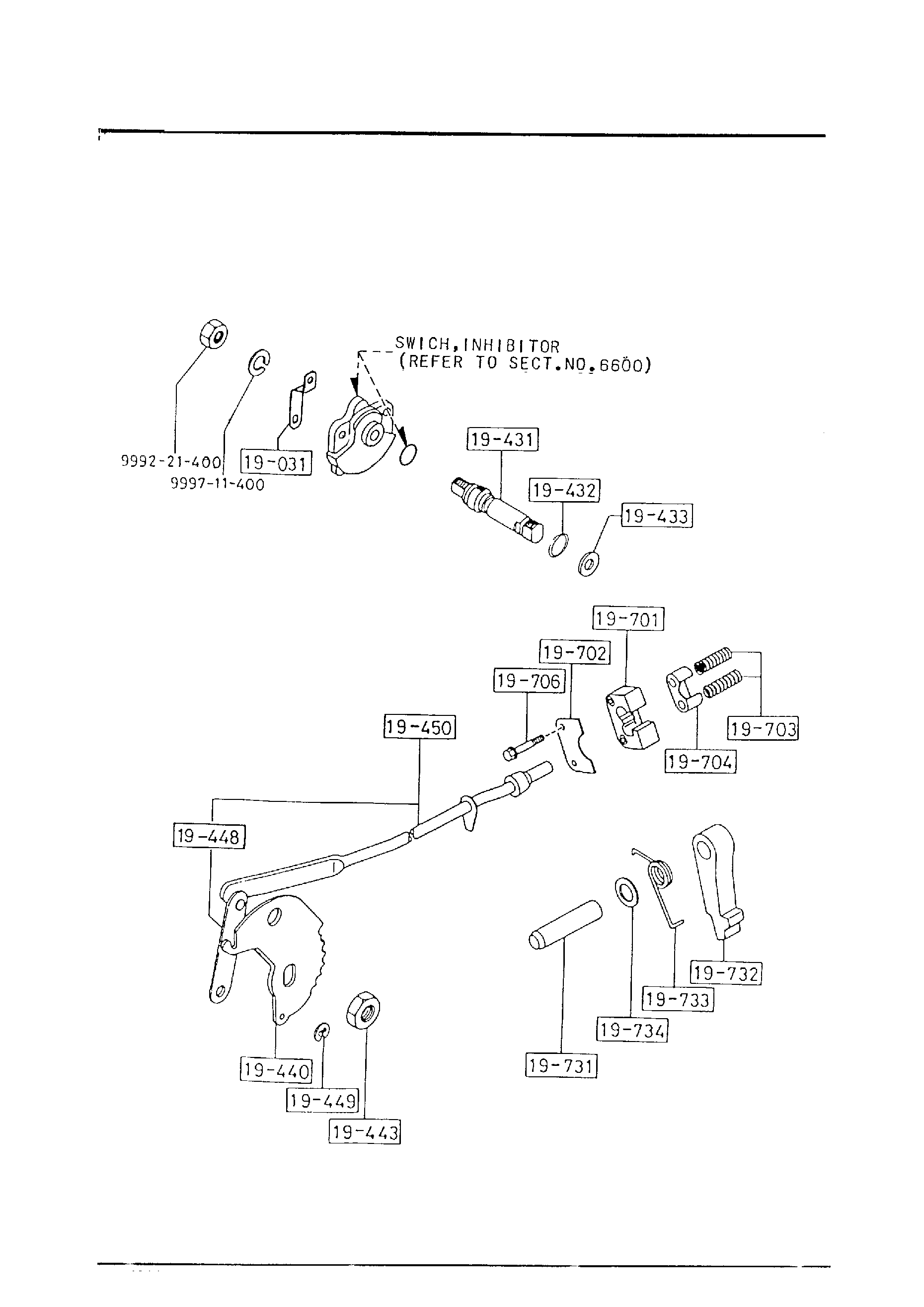 Diagram MANUAL LINKAGE SYSTEM (AUTOMATIC) (4X2) for your 2003 Mazda Protege  SEDAN LX L 