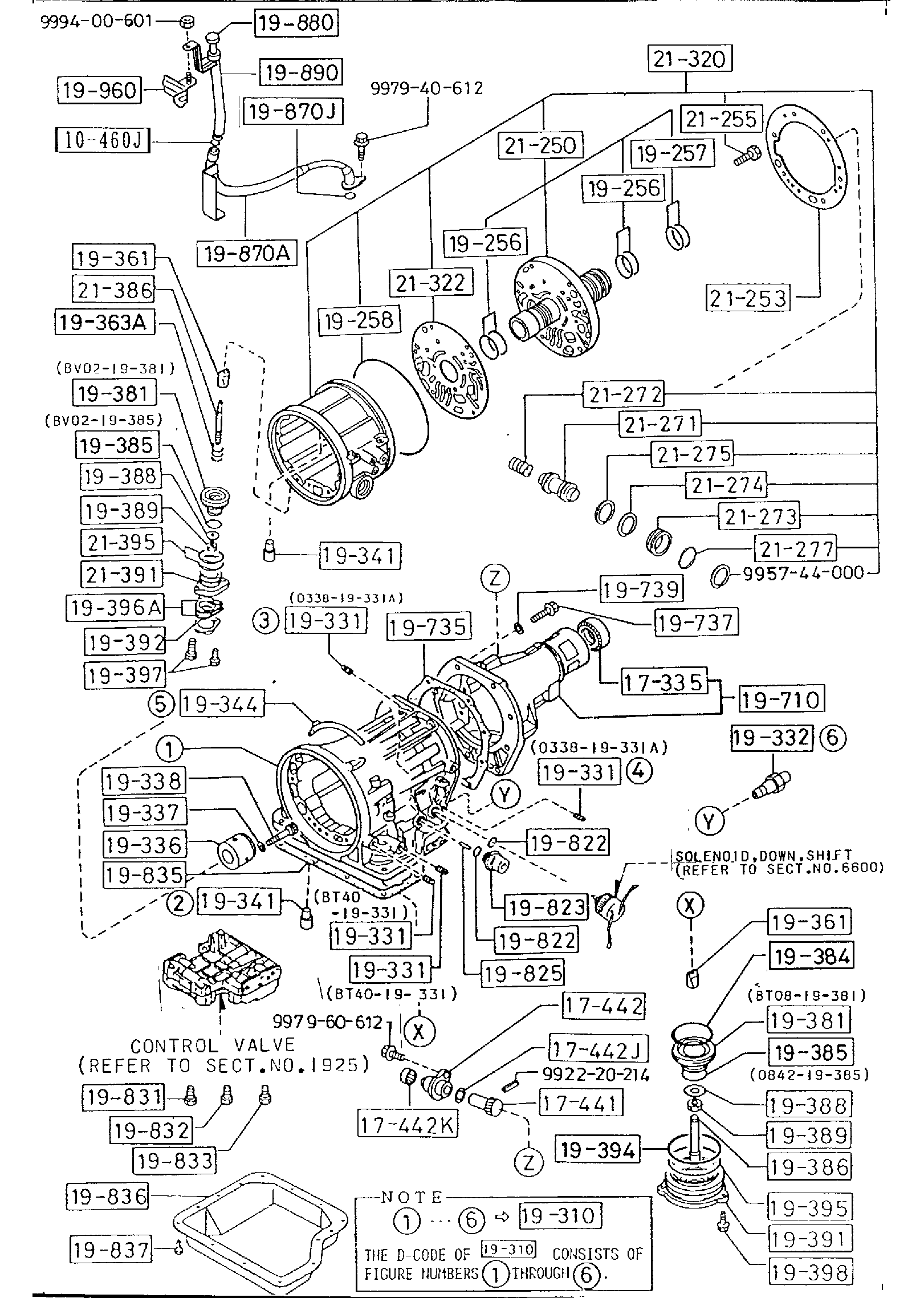 Full size assembly image of TRANSMISSION CASE & MAIN CONTROL SYSTEM (AUTOMATIC) (2600CC)(4X2) (1/1)