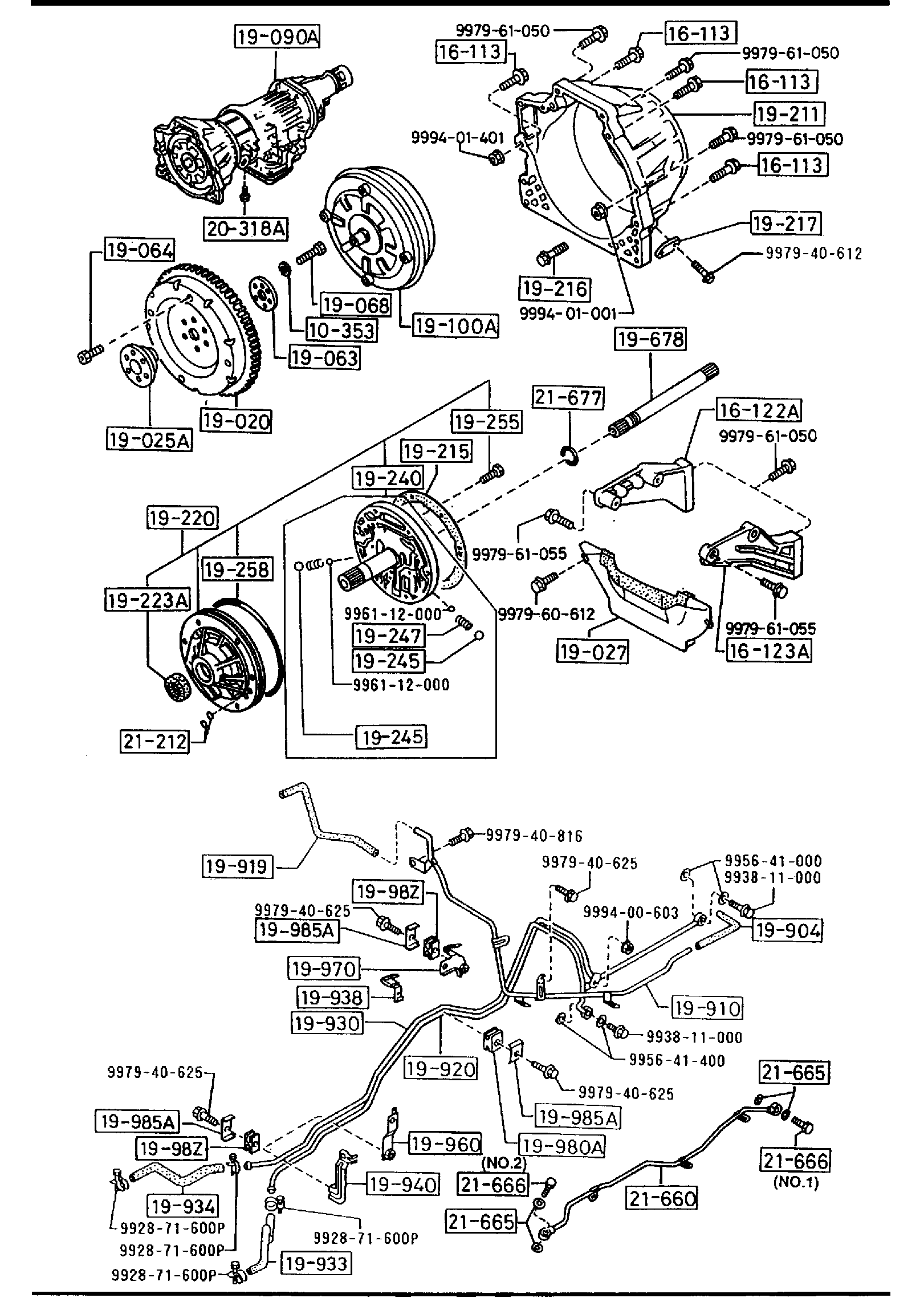 Diagram TORQUE CONVERTER,OIL PUMP & PIPINGS (AUTOMATIC) (2200CC) for your 2006 Mazda B2300   