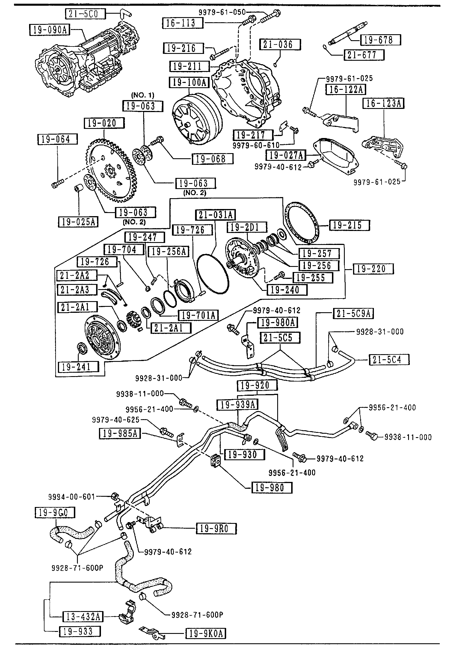 Diagram TORQUE CONVERTER,OIL PUMP & PIPINGS (AUTOMATIC) (2600CC)(4X4) for your 2006 Mazda MazdaSpeed6   