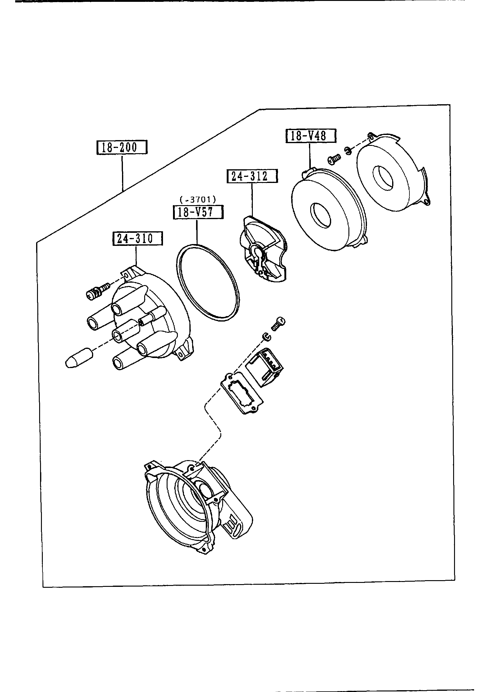Diagram DISTRIBUTOR (2200CC) for your Mazda