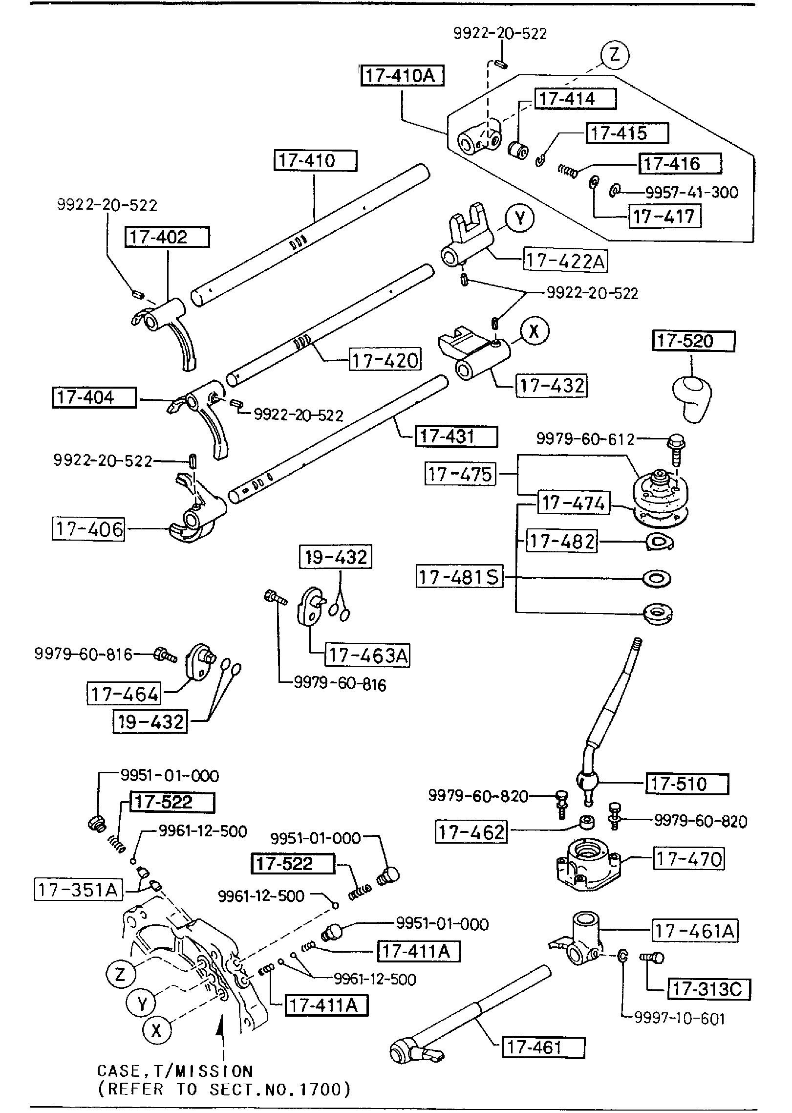 Diagram CHANGE CONTROL SYSTEM (MANUAL) (2200CC) for your 2023 Mazda MX-30   