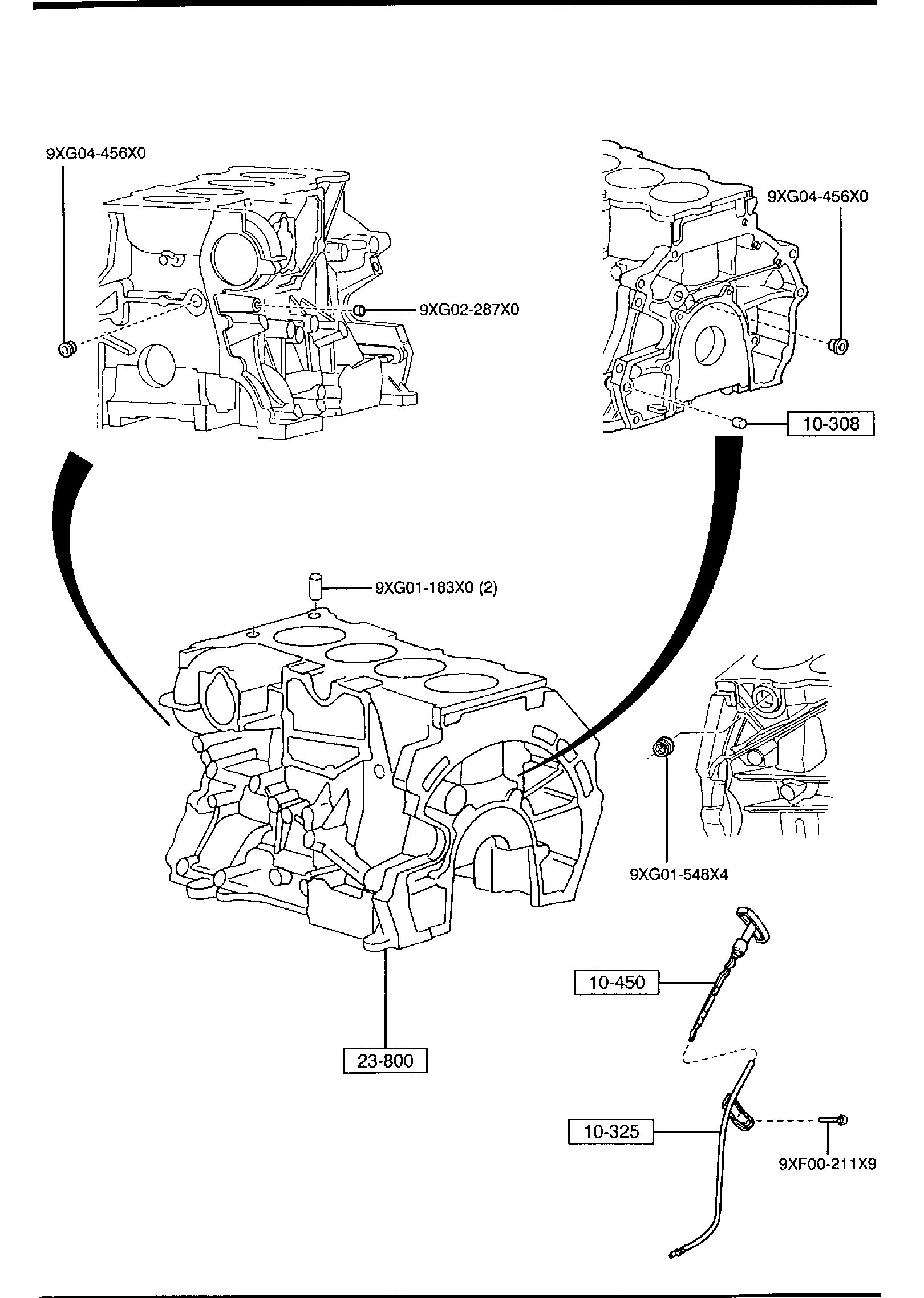 Full size assembly image of CYLINDER BLOCK (2300CC) (1/1)