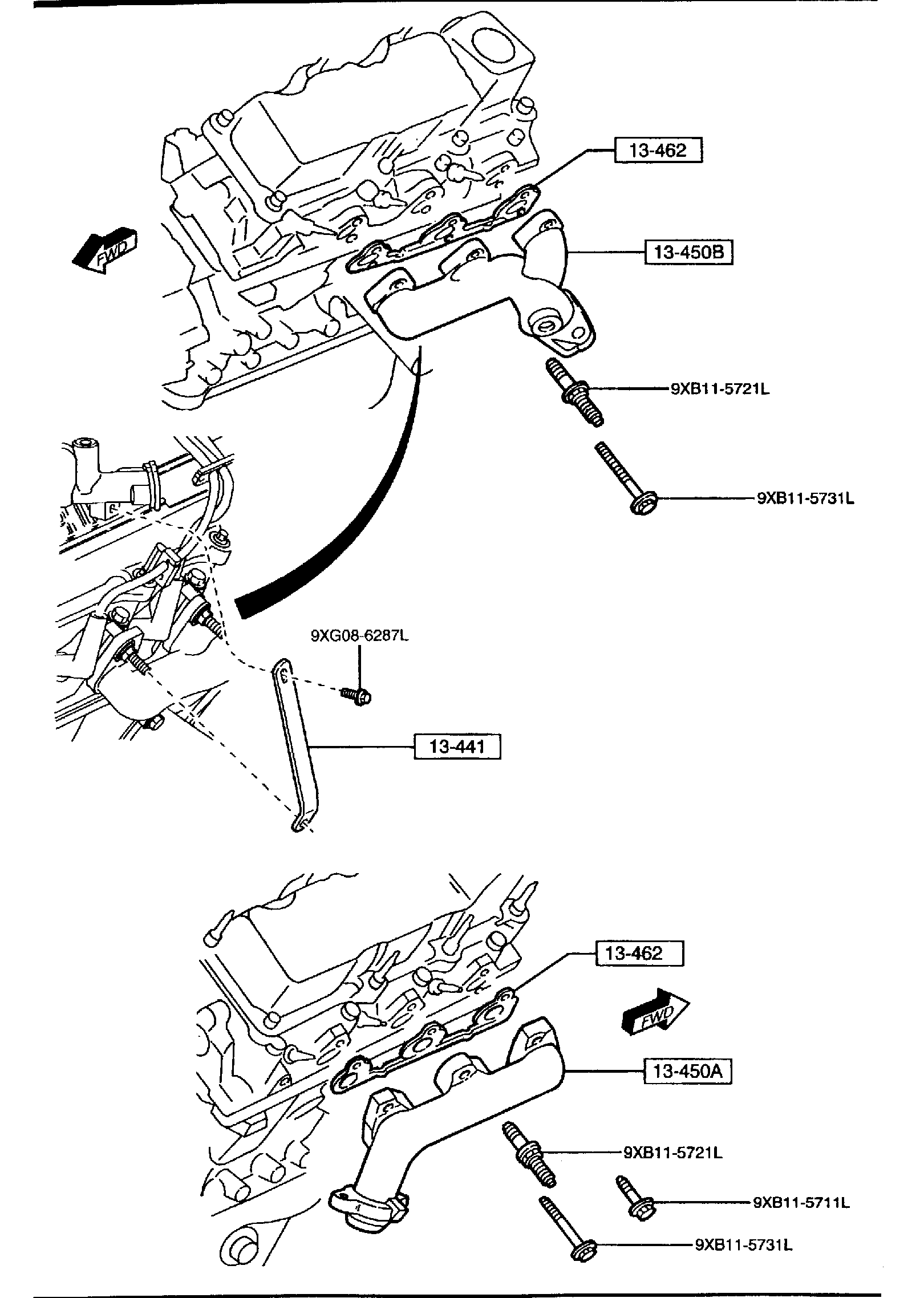 Diagram EXHAUST MANIFOLD (3000CC) for your 2009 Mazda Mazda6 I4 2.5L MT SEDAN SPORT 