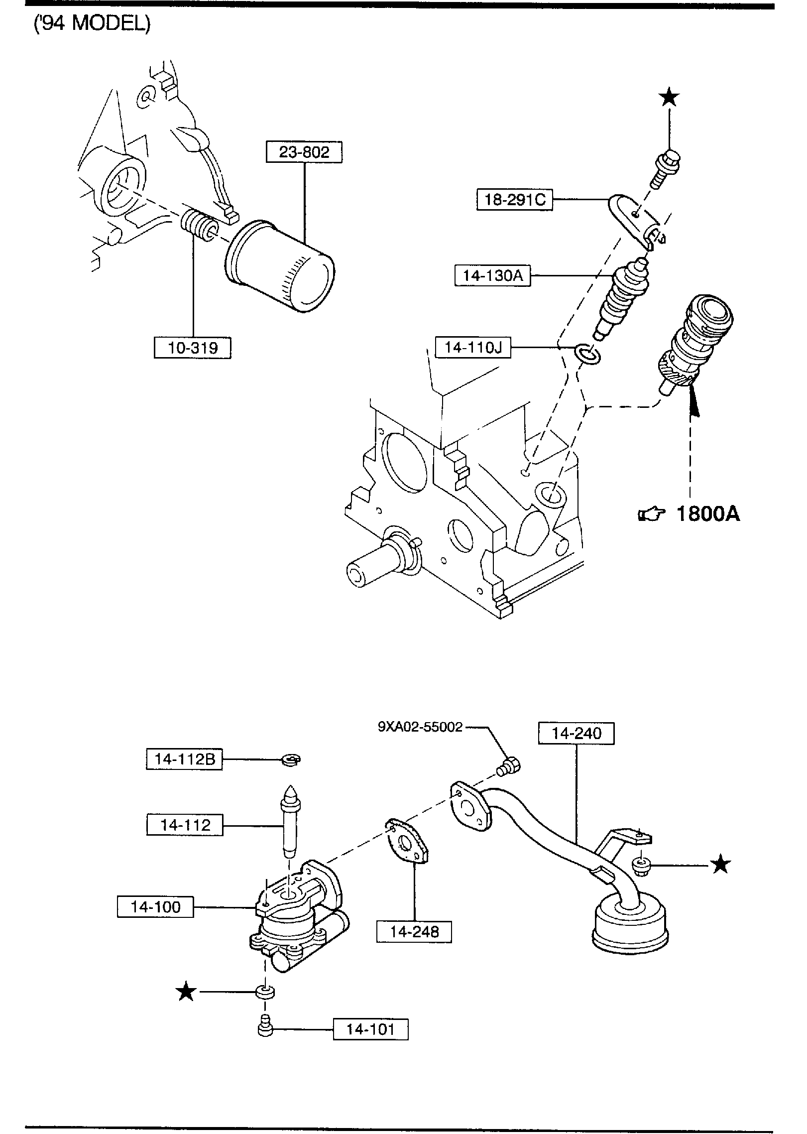 Diagram OIL PUMP & FILTER (2300CC) for your Mazda