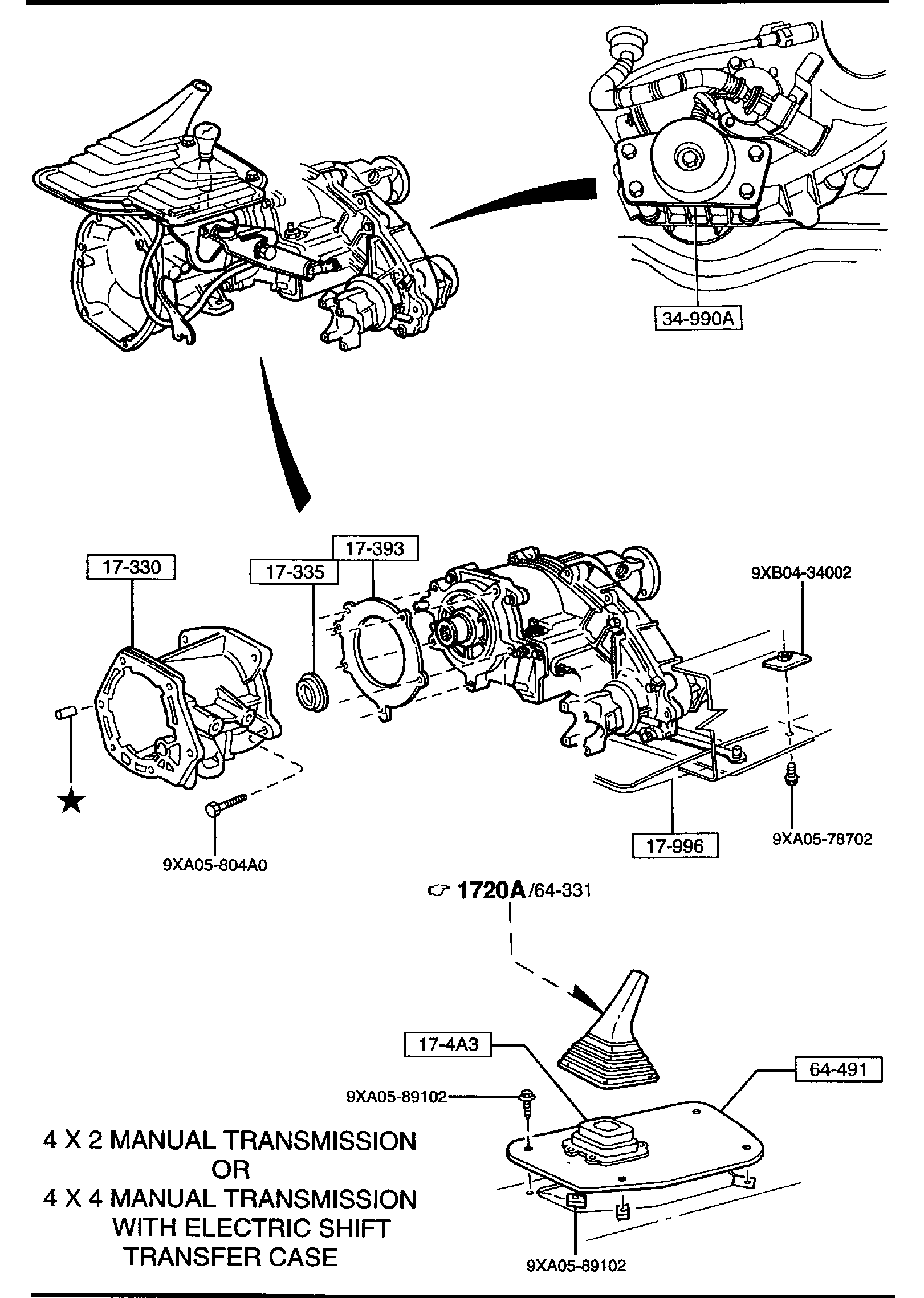 Diagram TRANSFER CASE INSTALLATION (4X4) for your 2006 Mazda Mazda3   