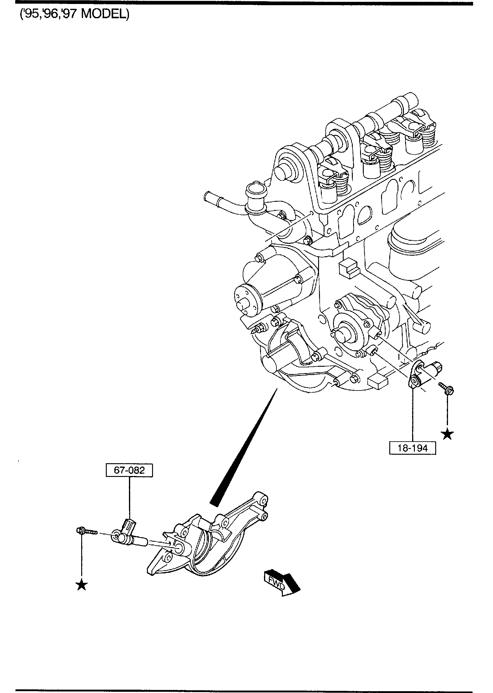 Full size assembly image of ENGINE ELECTRICAL SYSTEM (2300CC) (1/4)