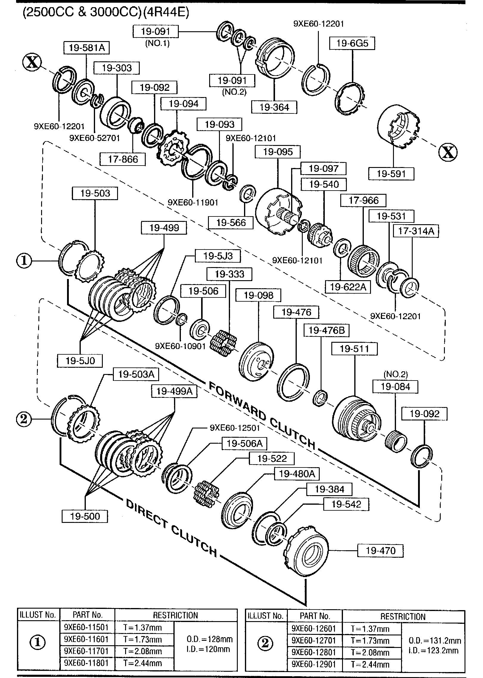 Full size assembly image of CLUTCHES & PLANETARY GEARS (AUTOMATIC) (1/4)