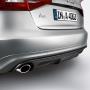 View Rear diffuser with blade - for vehicles with single tailpipe on the left and right, in an aluminium look Full-Sized Product Image 1 of 1