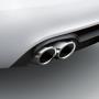 View Sport tailpipe trims - for vehicles with a twin tailpipe on the left, chrome-finished, silver Full-Sized Product Image 1 of 4