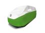 View Car Cover: Satin Stretch™ (White and Synergy Green) Full-Sized Product Image 1 of 2