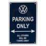 View VW Parking Only Metal Sign Full-Sized Product Image 1 of 1