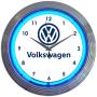 View Volkswagen VW Blue Neon Clock Full-Sized Product Image 1 of 1