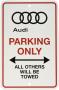 View Audi Parking Only sign Full-Sized Product Image 1 of 1