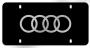 Image of Polycarbonate Audi Rings Vanity Plate, black. Constructed of. image for your Audi S5 Sportback  