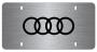 Image of Laser-etched Audi Rings Vanity Plate, brushed stainless. Constructed of stainless. image for your Audi R8  