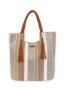View Polystraw Stripe Shoulder Tote Full-Sized Product Image 1 of 1