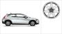 Image of Aluminum rim &quot;Adaro&quot; 6 x 15&quot; (Silver Stone). Aluminum rim &quot;Adaro&quot; 6 x. image for your 2012 Volvo S40   