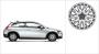 Image of Aluminum rim &quot;Castalia&quot; 6.5 x 16&quot;. (Silver Stone) image for your Volvo