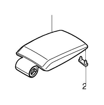 View 39893840 GCP Arm Rest. Center Console. Tunnel Console. Without cupholder. (Interior code: AX7X, BX7X) Full-Sized Product Image